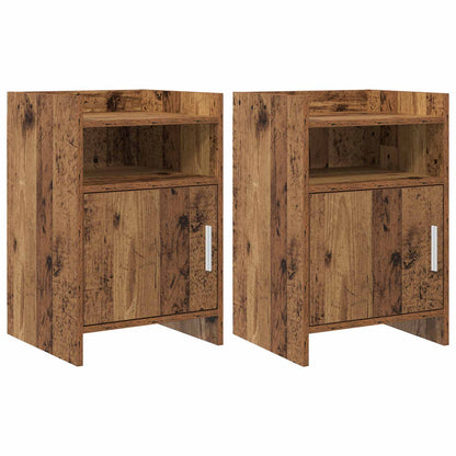 Noční Stolky 2 Pcs Staré Dřevo 40 X 36 X 60 Cm Kompozitní Dřevo