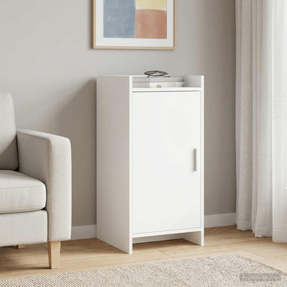 Servírovací Skříň Bílá 40 X 36 X 80 Cm Kompozitní Dřevo