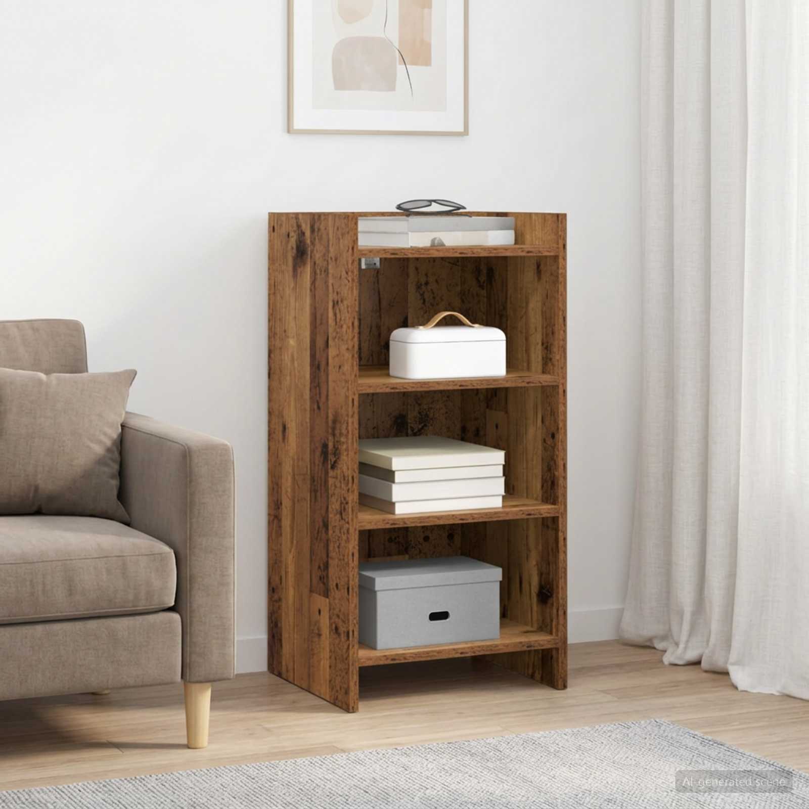 Servírovací Skříň Staré Dřevo 40 X 36 X 80 Cm Kompozitní Dřevo