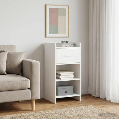 Servírovací Skříň Bílá 40 X 36 X 80 Cm Kompozitní Dřevo