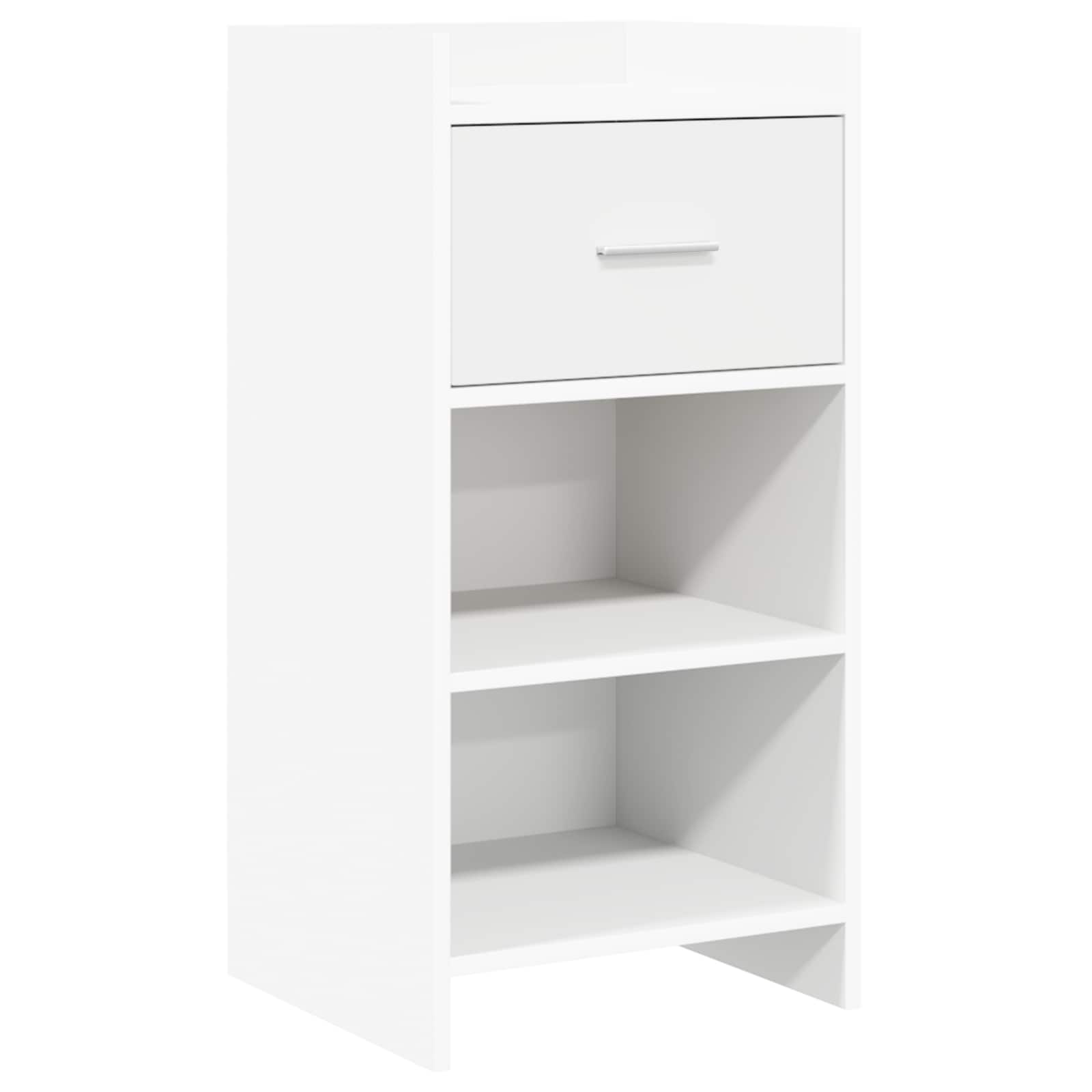 Servírovací Skříň Bílá 40 X 36 X 80 Cm Kompozitní Dřevo