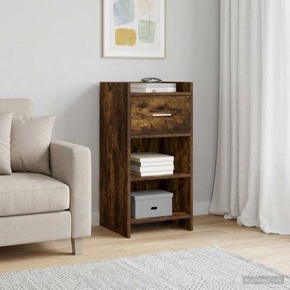 Servírovací Skříň Kouřový Dub 40 X 36 X 80 Cm Kompozitní Dřevo