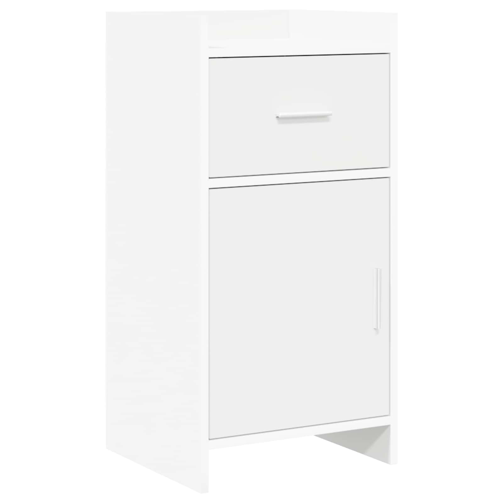 Servírovací Skříň Bílá 40 X 36 X 80 Cm Kompozitní Dřevo