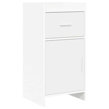 Servírovací Skříň Bílá 40 X 36 X 80 Cm Kompozitní Dřevo