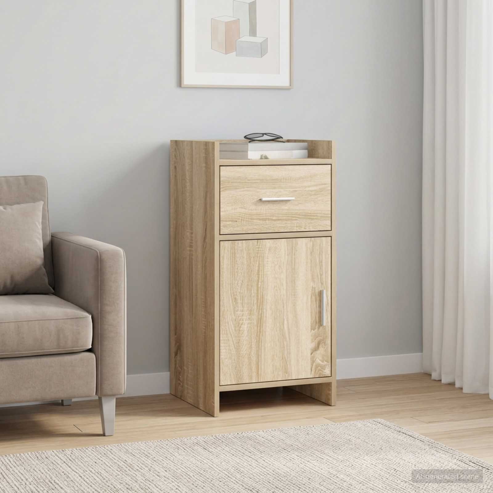 Servírovací Skříň Dub Sonoma 40 X 36 X 80 Cm Kompozitní Dřevo