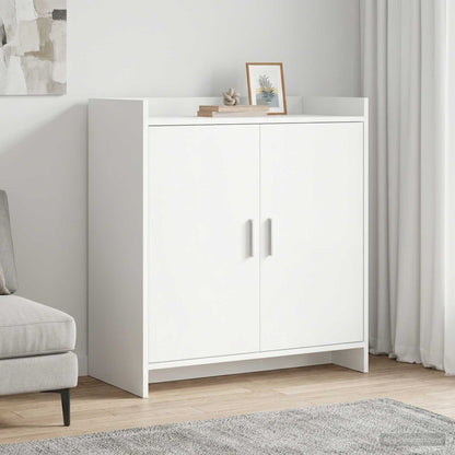 Servírovací Skříň Bílá 72 X 36 X 80 Cm Kompozitní Dřevo
