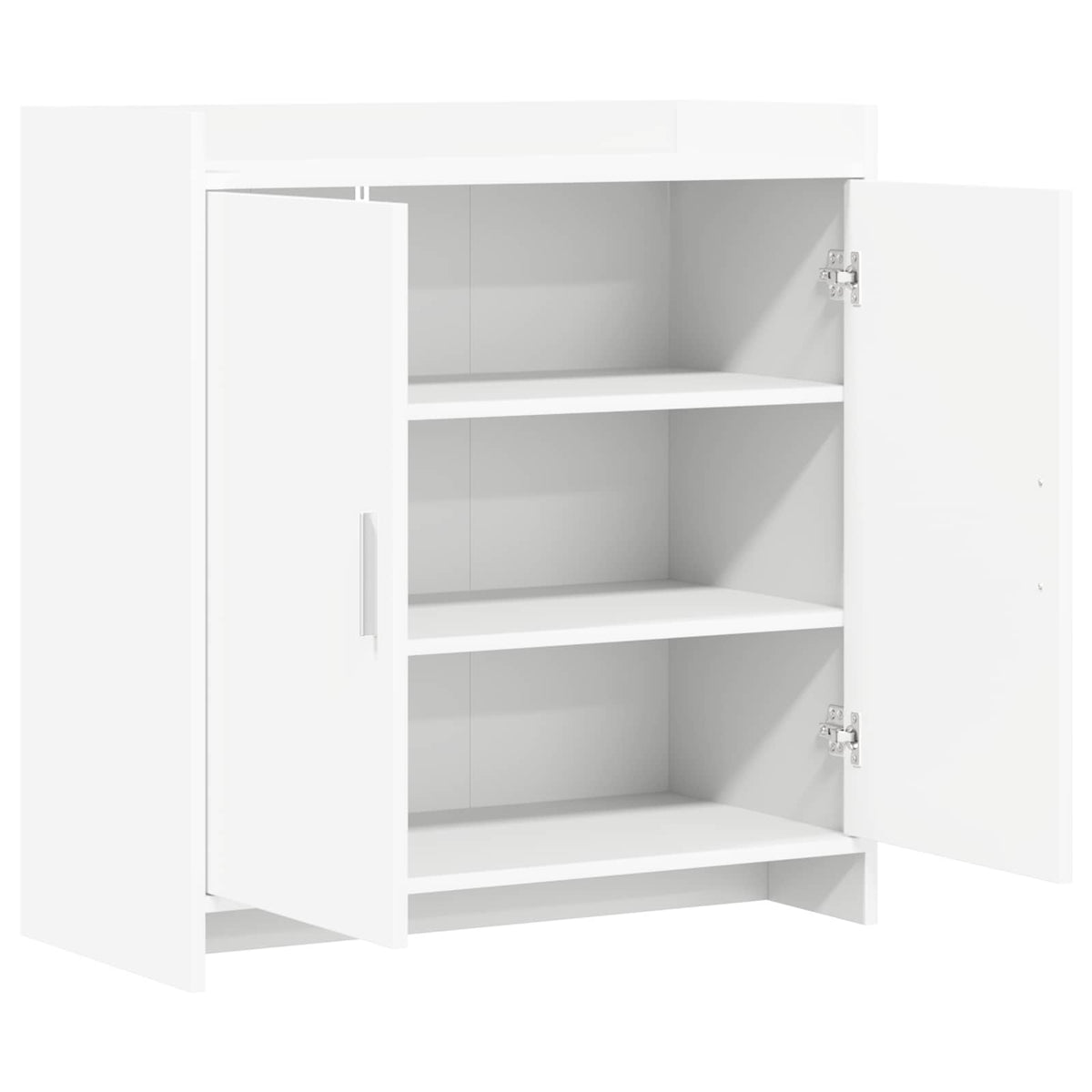Servírovací Skříň Bílá 72 X 36 X 80 Cm Kompozitní Dřevo