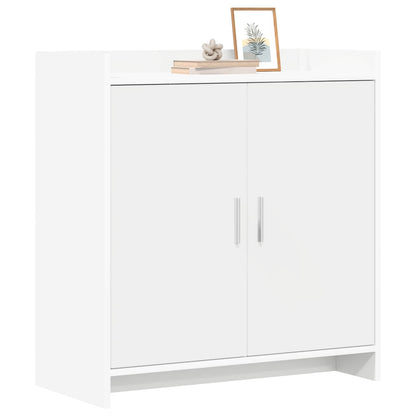 Servírovací Skříň Bílá 72 X 36 X 80 Cm Kompozitní Dřevo