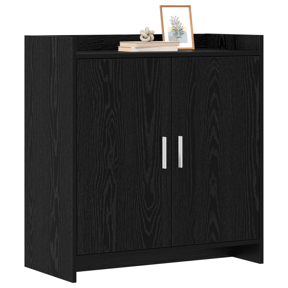 Servírovací Skříň Černý Dub 72 X 36 X 80 Cm Kompozitní Dřevo