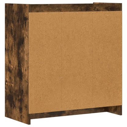 Servírovací Skříň Kouřový Dub 72 X 36 X 80 Cm Kompozitní Dřevo