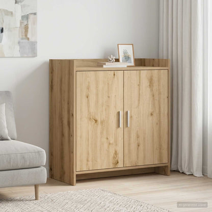 Servírovací Skříň Dub Artisan 72 X 36 X 80 Cm Kompozitní Dřevo