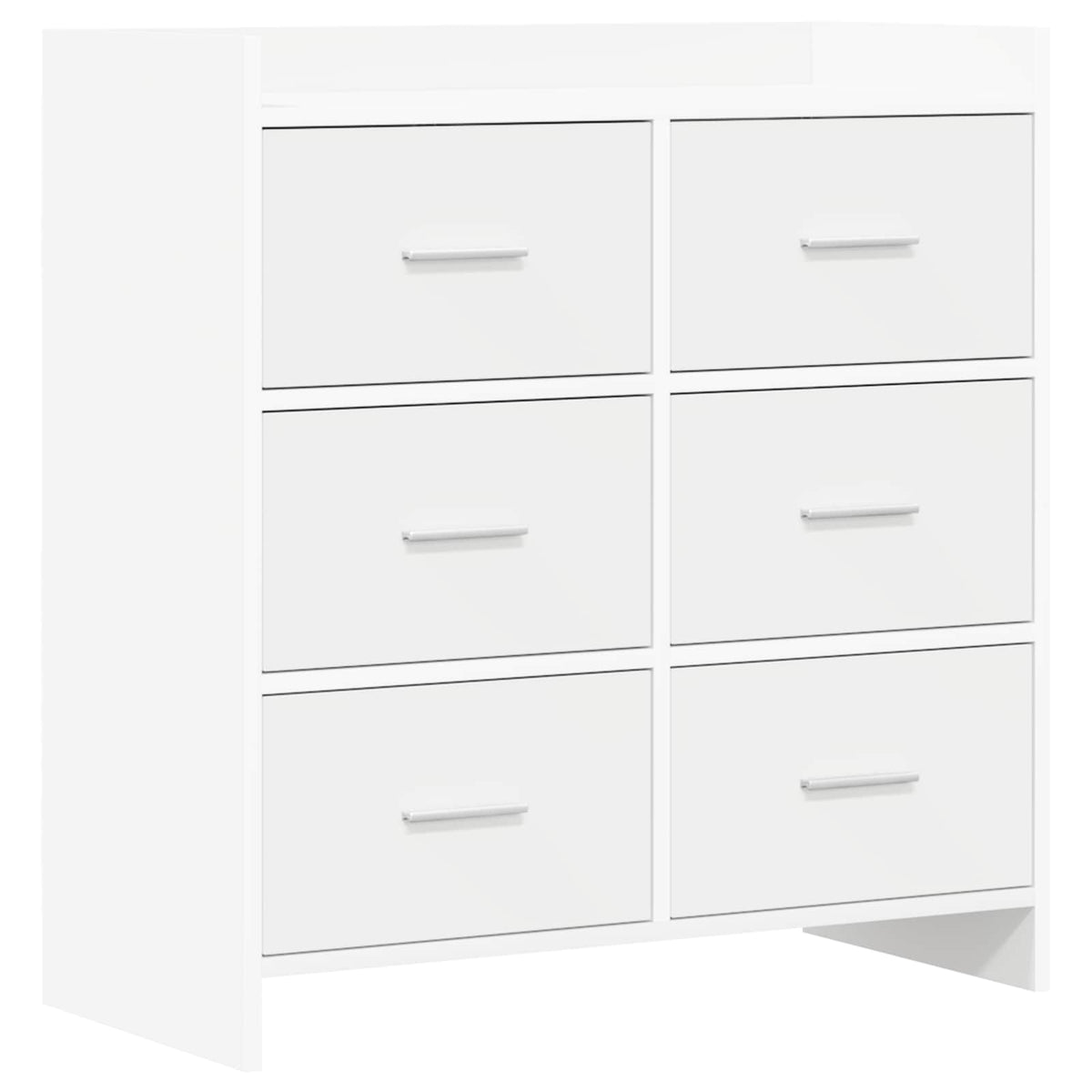 Servírovací Skříň Bílá 75 X 33 X 80 Cm Kompozitní Dřevo