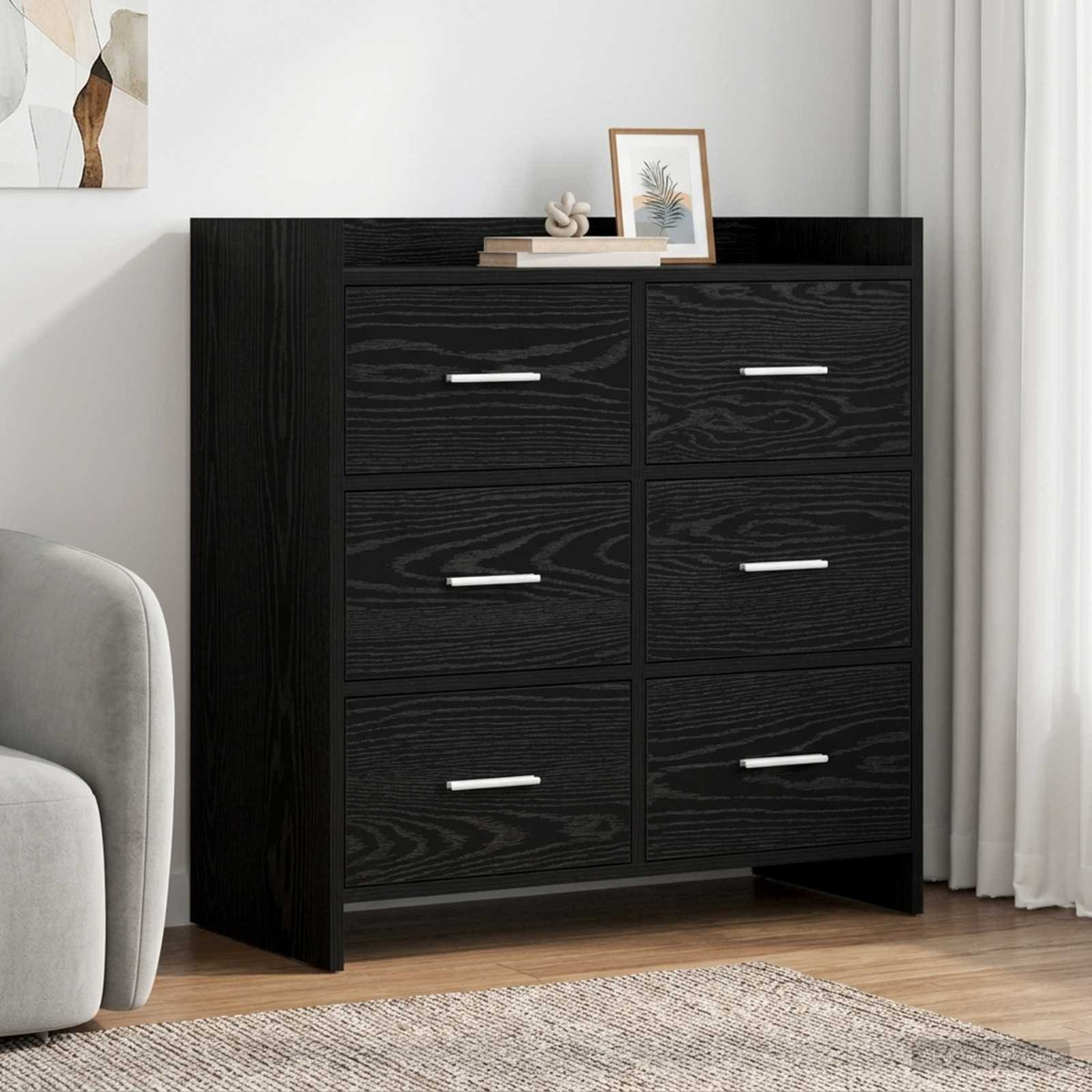 Servírovací Skříň Černý Dub 75 X 33 X 80 Cm Kompozitní Dřevo