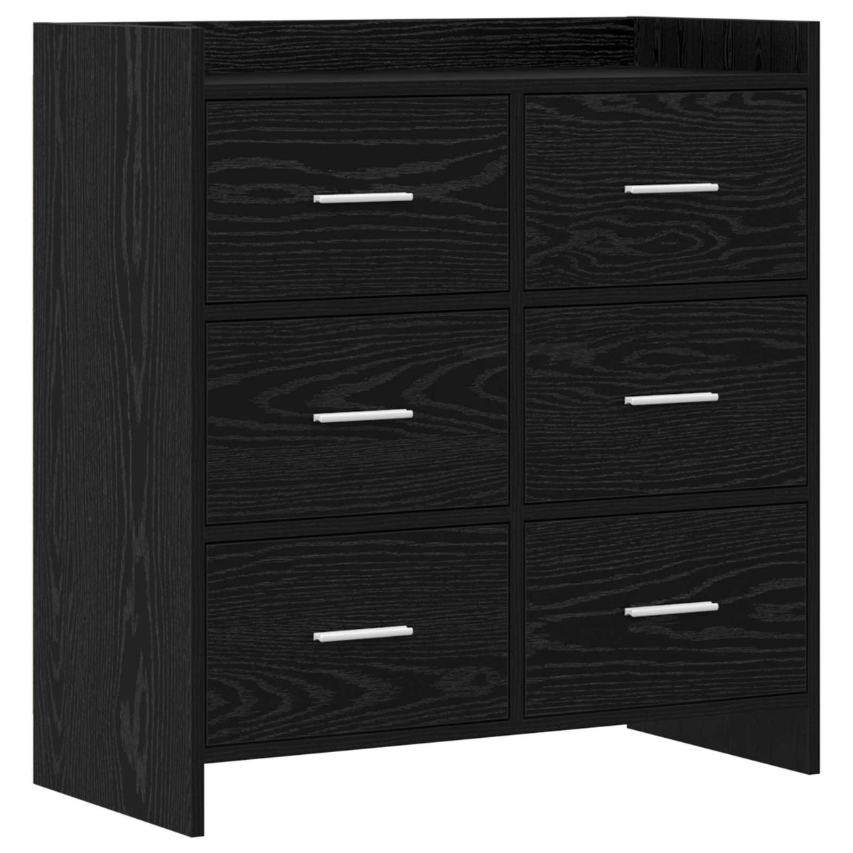 Servírovací Skříň Černý Dub 75 X 33 X 80 Cm Kompozitní Dřevo