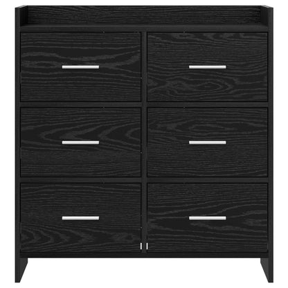 Servírovací Skříň Černý Dub 75 X 33 X 80 Cm Kompozitní Dřevo