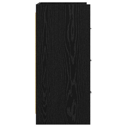 Servírovací Skříň Černý Dub 75 X 33 X 80 Cm Kompozitní Dřevo