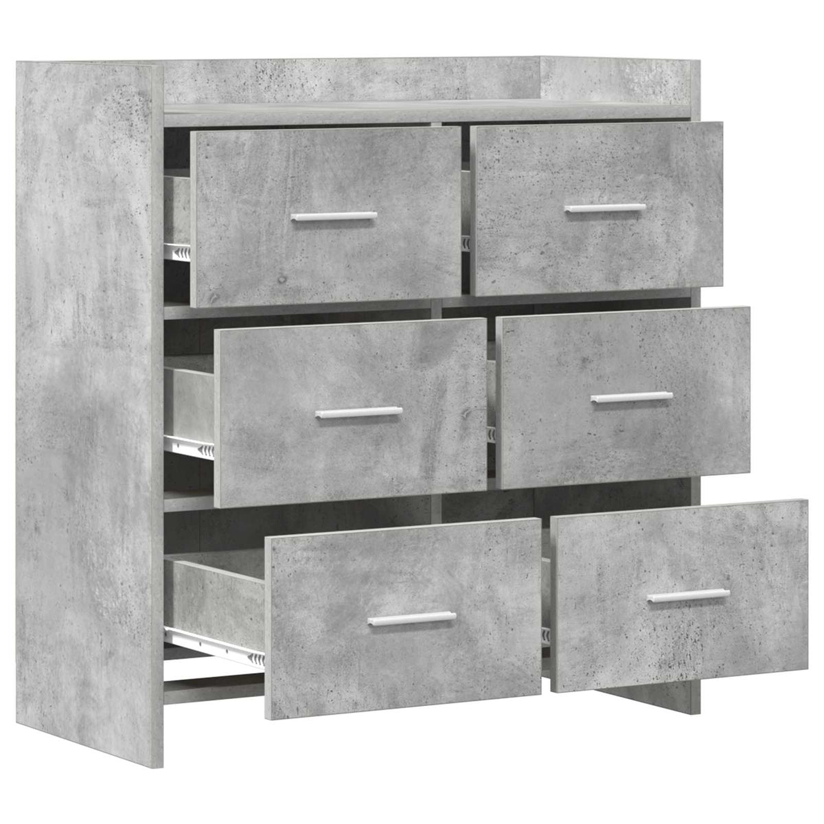 Servírovací Skříň Betonově Šedá 75 X 33 X 80 Cm