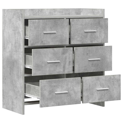 Servírovací Skříň Betonově Šedá 75 X 33 X 80 Cm