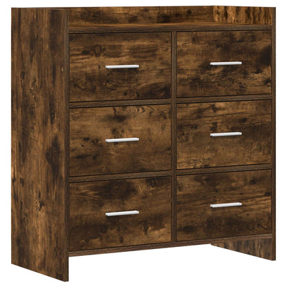 Servírovací Skříň Kouřový Dub 75 X 33 X 80 Cm Kompozitní Dřevo