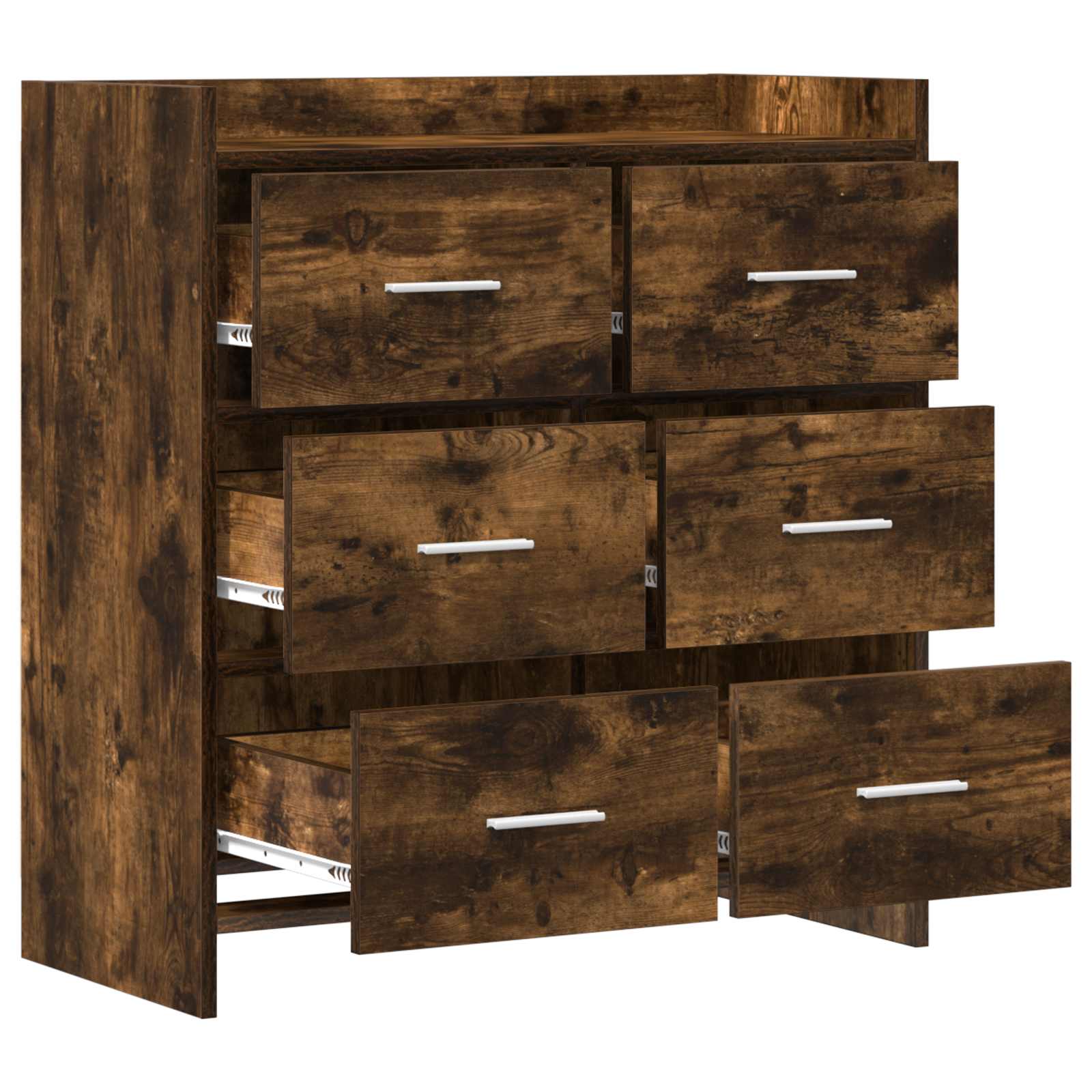 Servírovací Skříň Kouřový Dub 75 X 33 X 80 Cm Kompozitní Dřevo