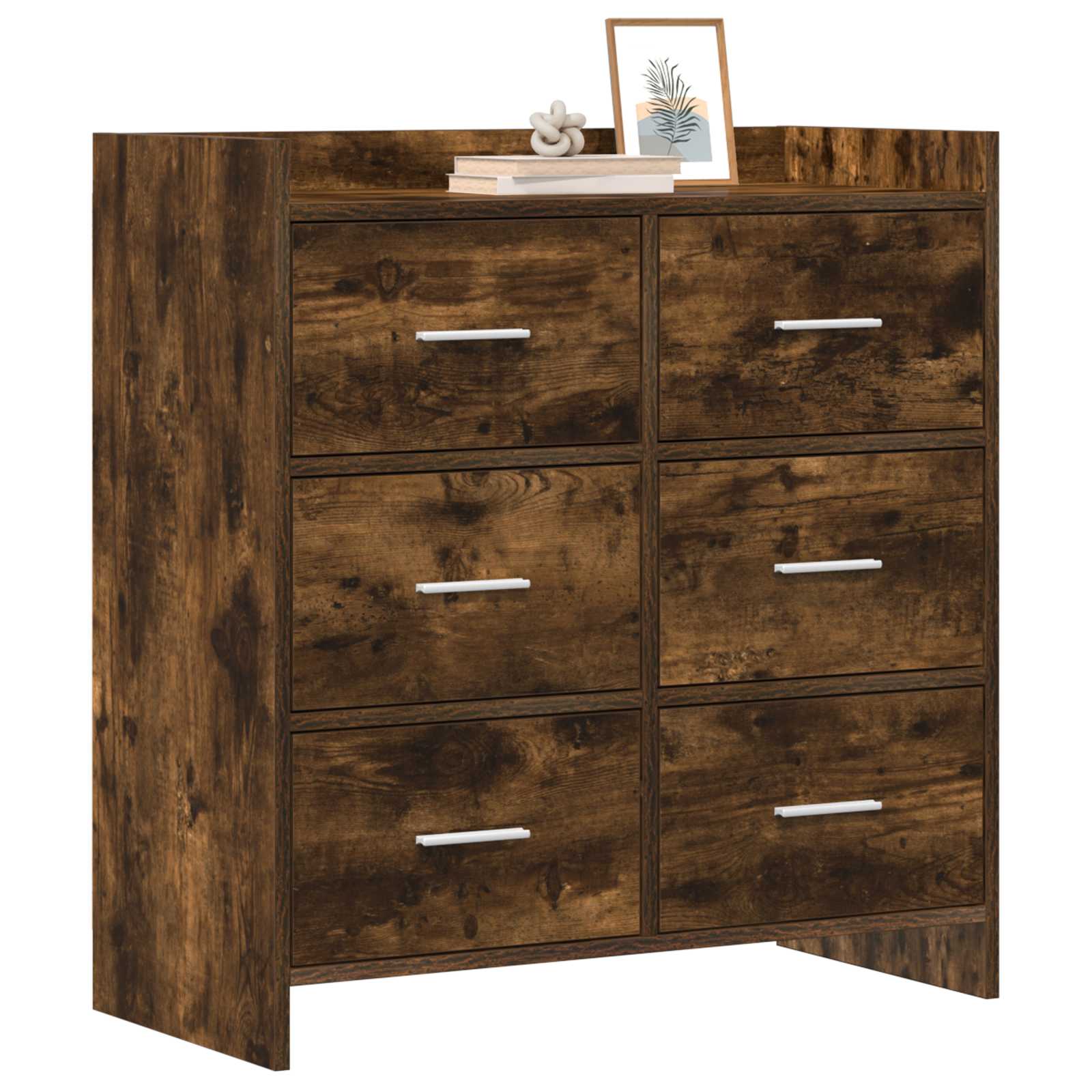 Servírovací Skříň Kouřový Dub 75 X 33 X 80 Cm Kompozitní Dřevo