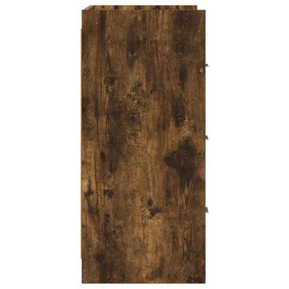 Servírovací Skříň Kouřový Dub 75 X 33 X 80 Cm Kompozitní Dřevo