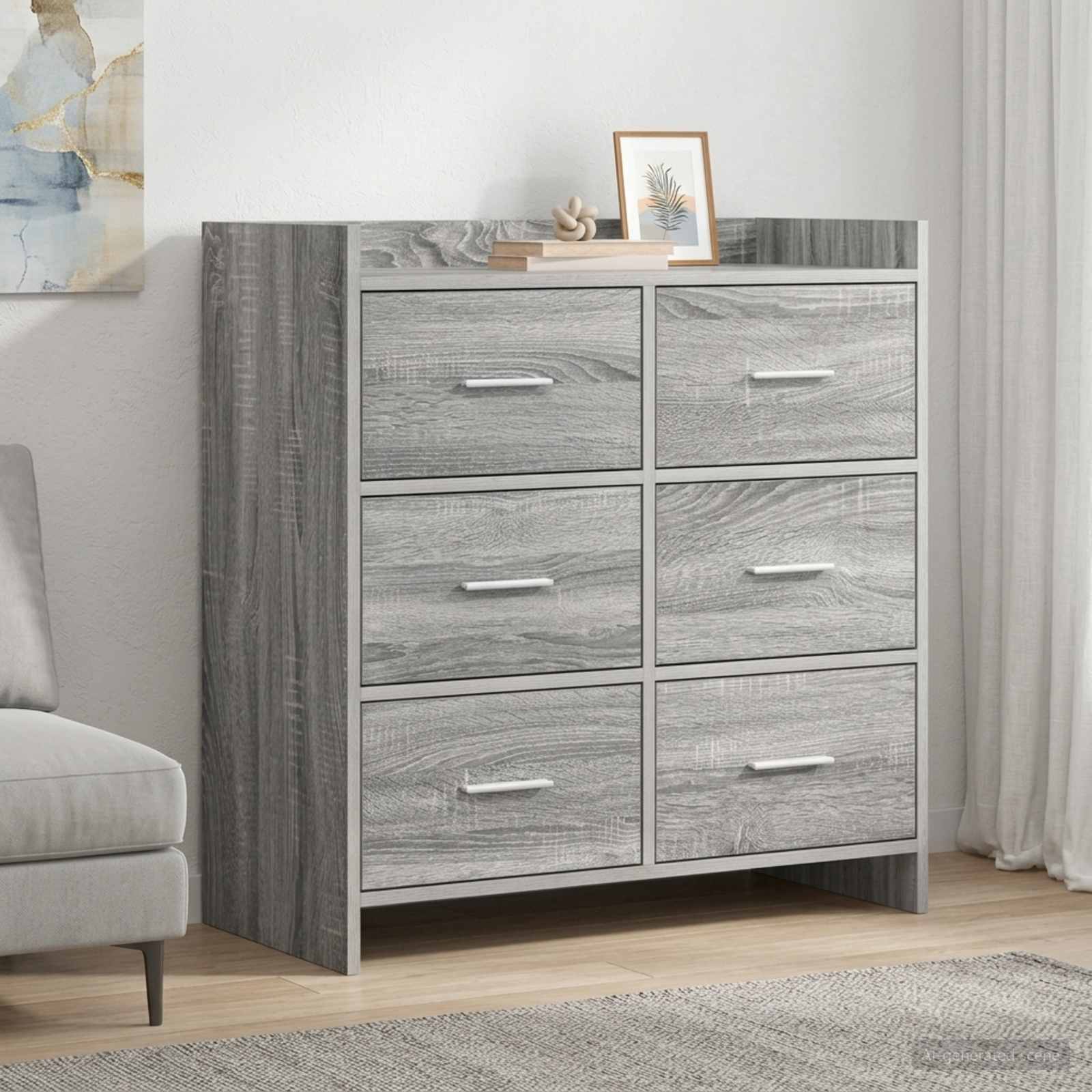 Servírovací Skříň Šedý Sonoma 75 X 33 X 80 Cm Kompozitní Dřevo
