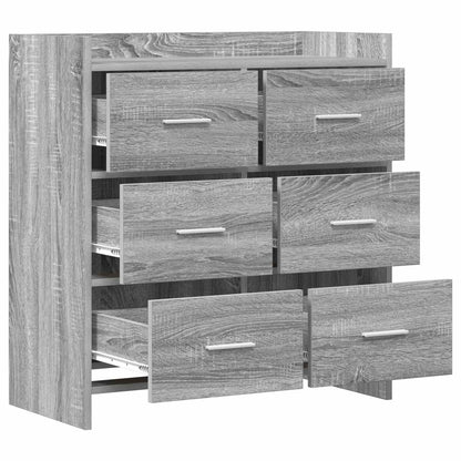 Servírovací Skříň Šedý Sonoma 75 X 33 X 80 Cm Kompozitní Dřevo