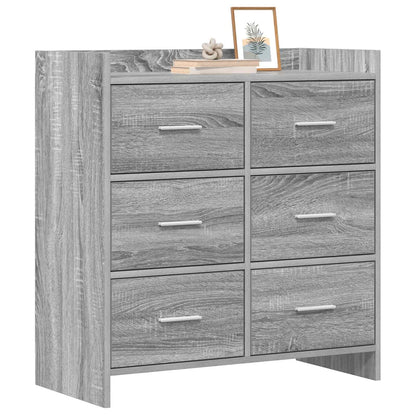 Servírovací Skříň Šedý Sonoma 75 X 33 X 80 Cm Kompozitní Dřevo
