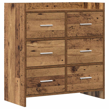 Servírovací Skříň Staré Dřevo 75 X 33 X 80 Cm Kompozitní Dřevo