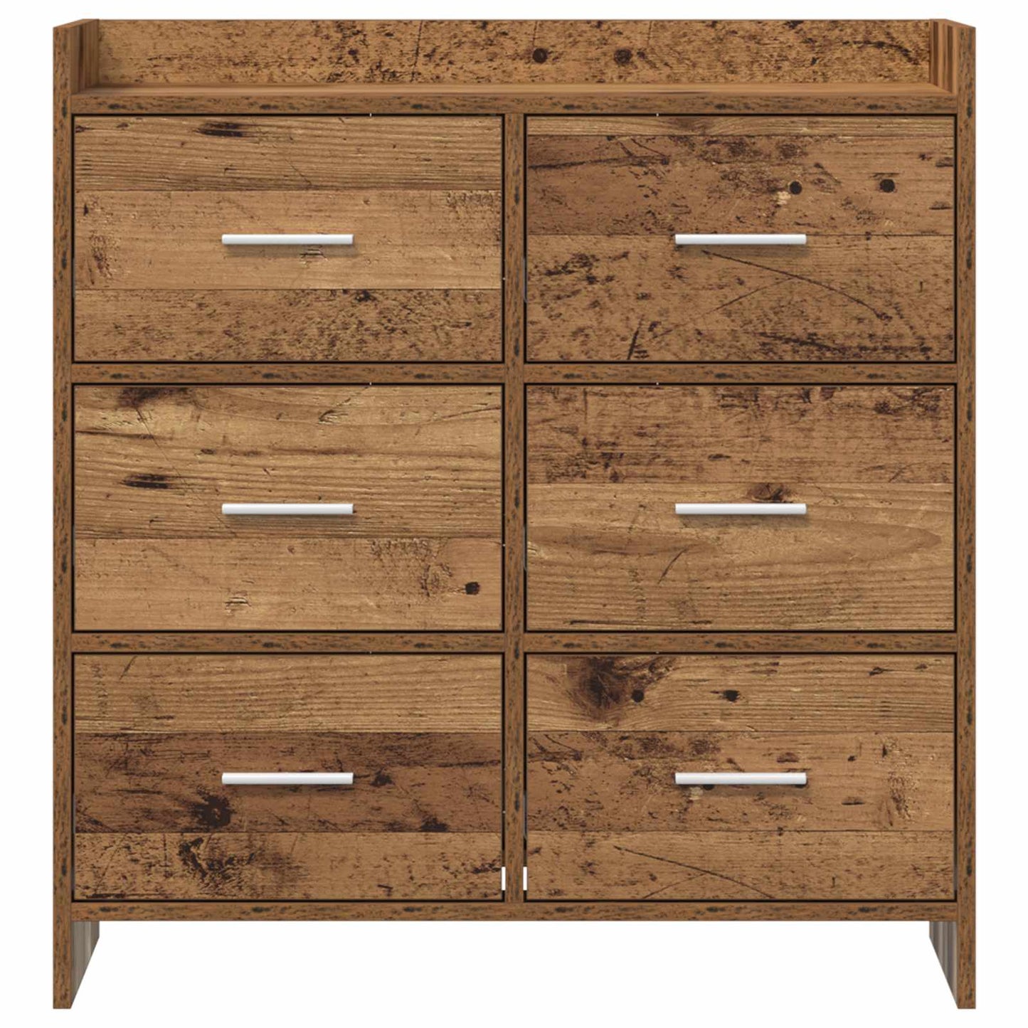 Servírovací Skříň Staré Dřevo 75 X 33 X 80 Cm Kompozitní Dřevo