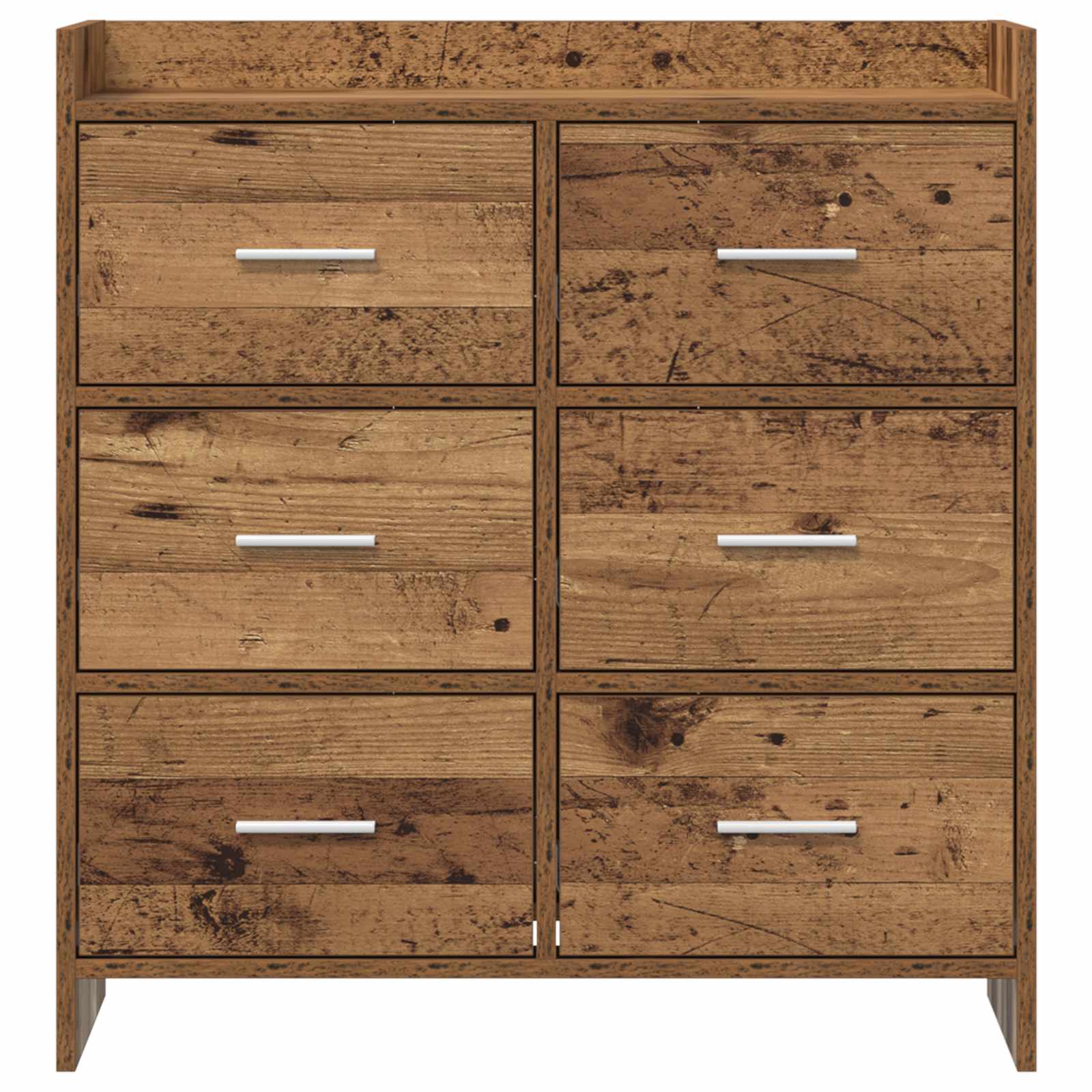 Servírovací Skříň Staré Dřevo 75 X 33 X 80 Cm Kompozitní Dřevo