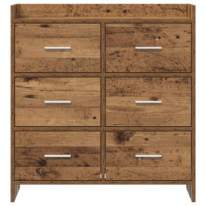Servírovací Skříň Staré Dřevo 75 X 33 X 80 Cm Kompozitní Dřevo