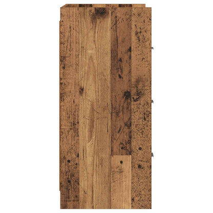 Servírovací Skříň Staré Dřevo 75 X 33 X 80 Cm Kompozitní Dřevo