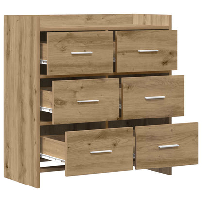 Servírovací Skříň Dub Artisan 75 X 33 X 80 Cm Kompozitní Dřevo