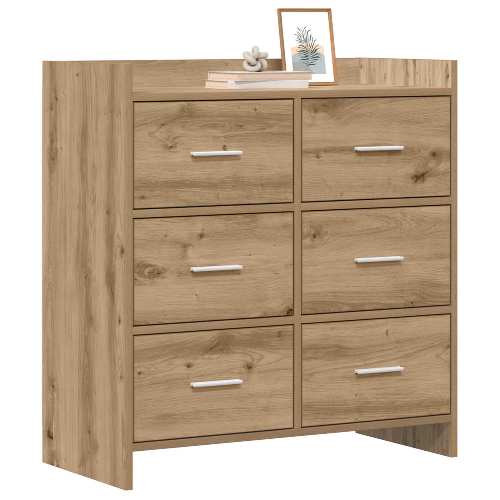 Servírovací Skříň Dub Artisan 75 X 33 X 80 Cm Kompozitní Dřevo