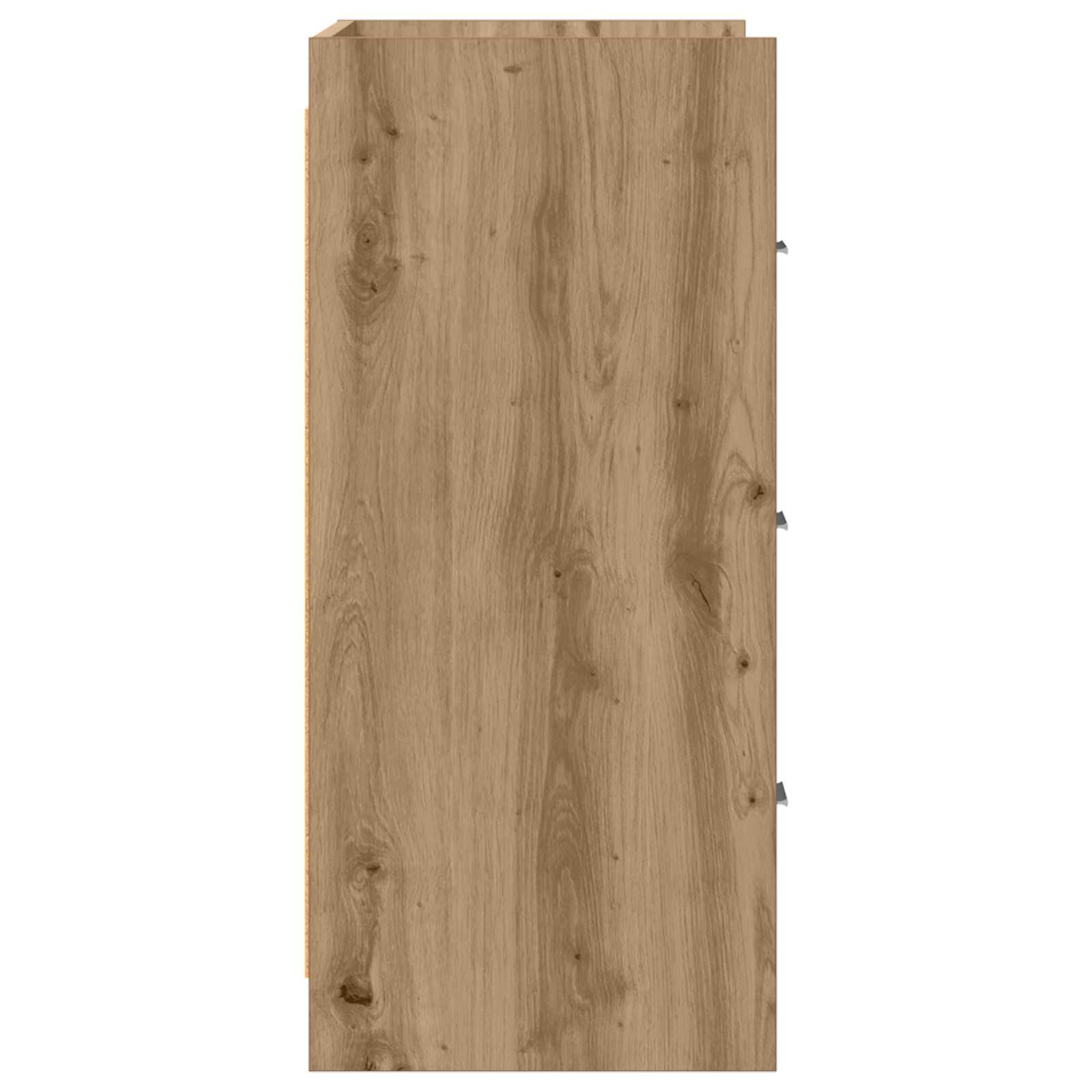 Servírovací Skříň Dub Artisan 75 X 33 X 80 Cm Kompozitní Dřevo