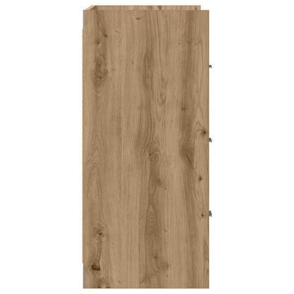 Servírovací Skříň Dub Artisan 75 X 33 X 80 Cm Kompozitní Dřevo