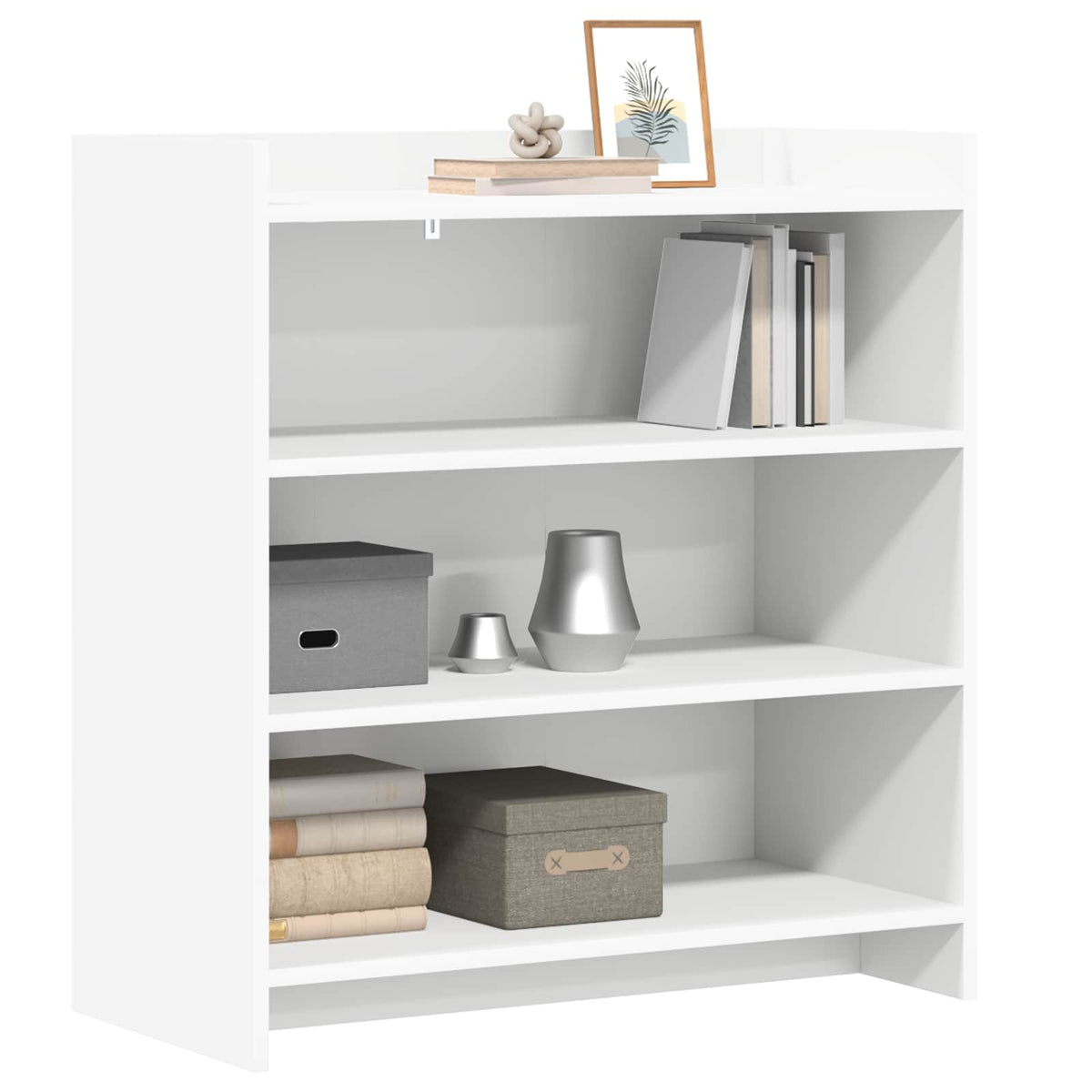 Servírovací Skříň Bílá 75 X 36 X 80 Cm Kompozitní Dřevo