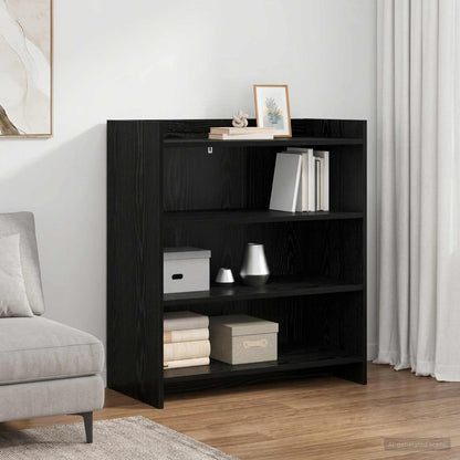 Servírovací Skříň Černý Dub 75 X 36 X 80 Cm Kompozitní Dřevo