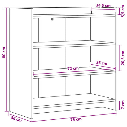 Servírovací Skříň Kouřový Dub 75 X 36 X 80 Cm Kompozitní Dřevo