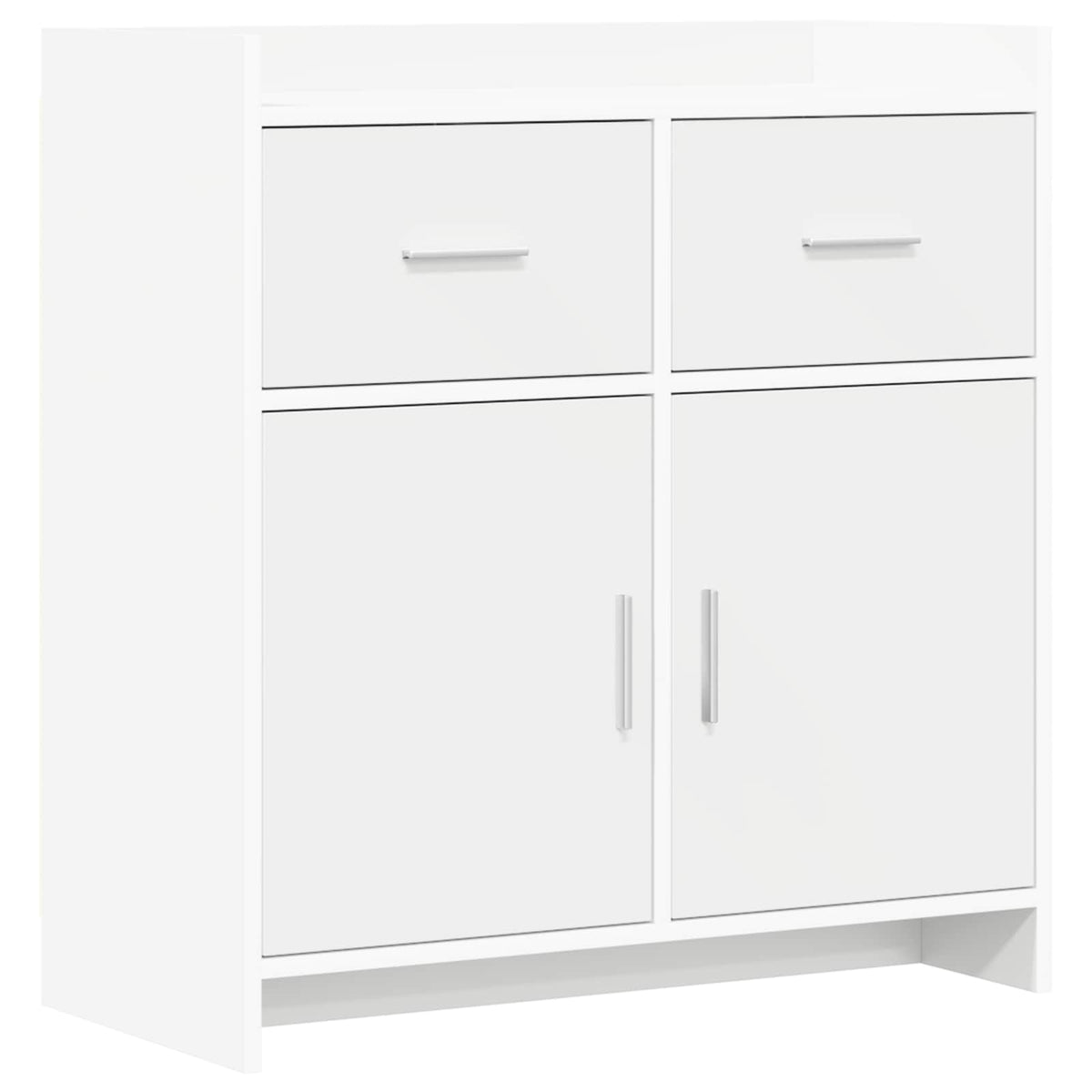 Servírovací Skříň Bílá 75 X 36 X 80 Cm Kompozitní Dřevo