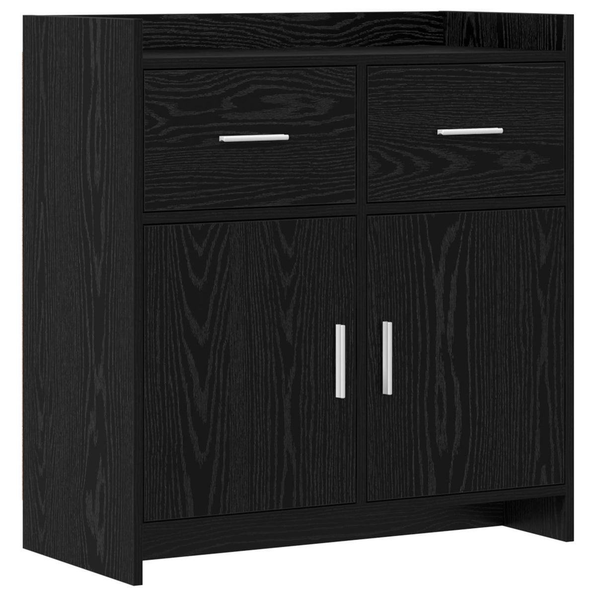 Servírovací Skříň Černý Dub 75 X 36 X 80 Cm Kompozitní Dřevo