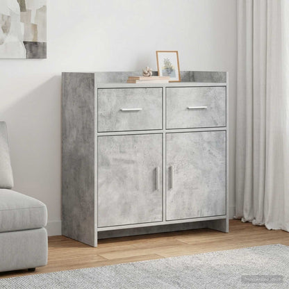 Servírovací Skříň Betonově Šedá 75 X 36 X 80 Cm