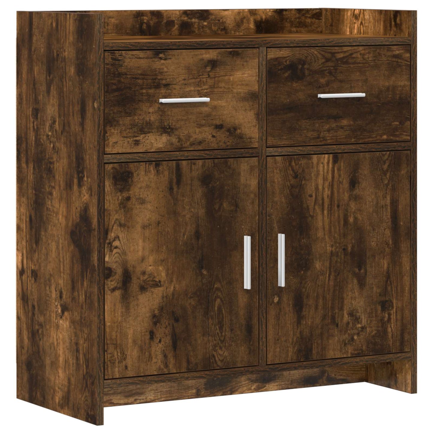 Servírovací Skříň Kouřový Dub 75 X 36 X 80 Cm Kompozitní Dřevo