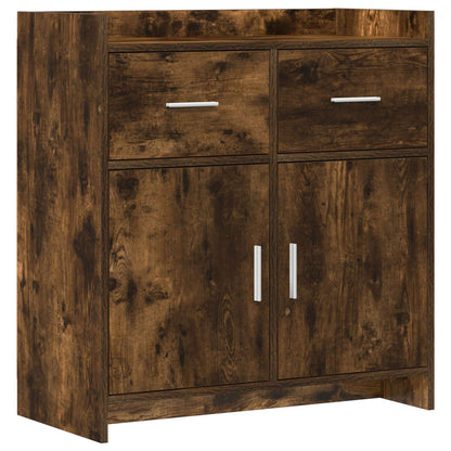 Servírovací Skříň Kouřový Dub 75 X 36 X 80 Cm Kompozitní Dřevo