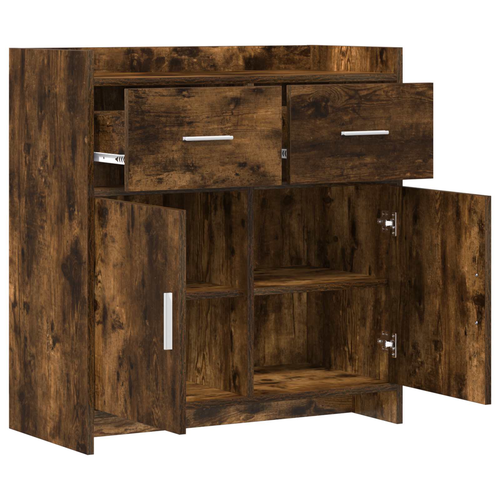 Servírovací Skříň Kouřový Dub 75 X 36 X 80 Cm Kompozitní Dřevo