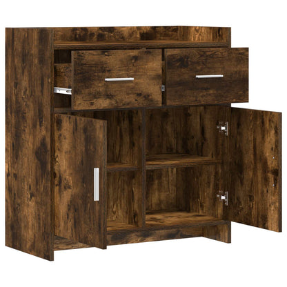 Servírovací Skříň Kouřový Dub 75 X 36 X 80 Cm Kompozitní Dřevo