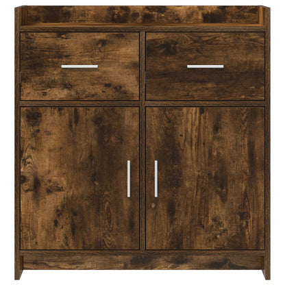 Servírovací Skříň Kouřový Dub 75 X 36 X 80 Cm Kompozitní Dřevo