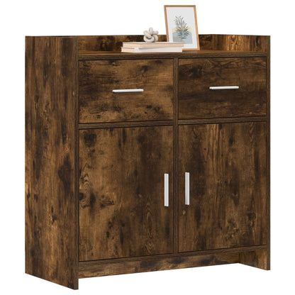 Servírovací Skříň Kouřový Dub 75 X 36 X 80 Cm Kompozitní Dřevo
